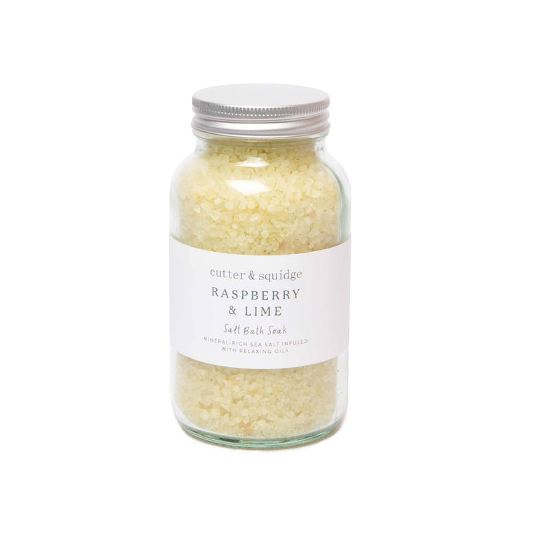 Cutter & Squidge One Bottle Raspberry & Lime Green Bath Salts