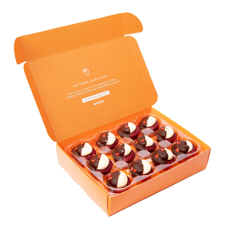 Cutter & Squidge Box of 12 Valentine's Day Mini Cupcakes