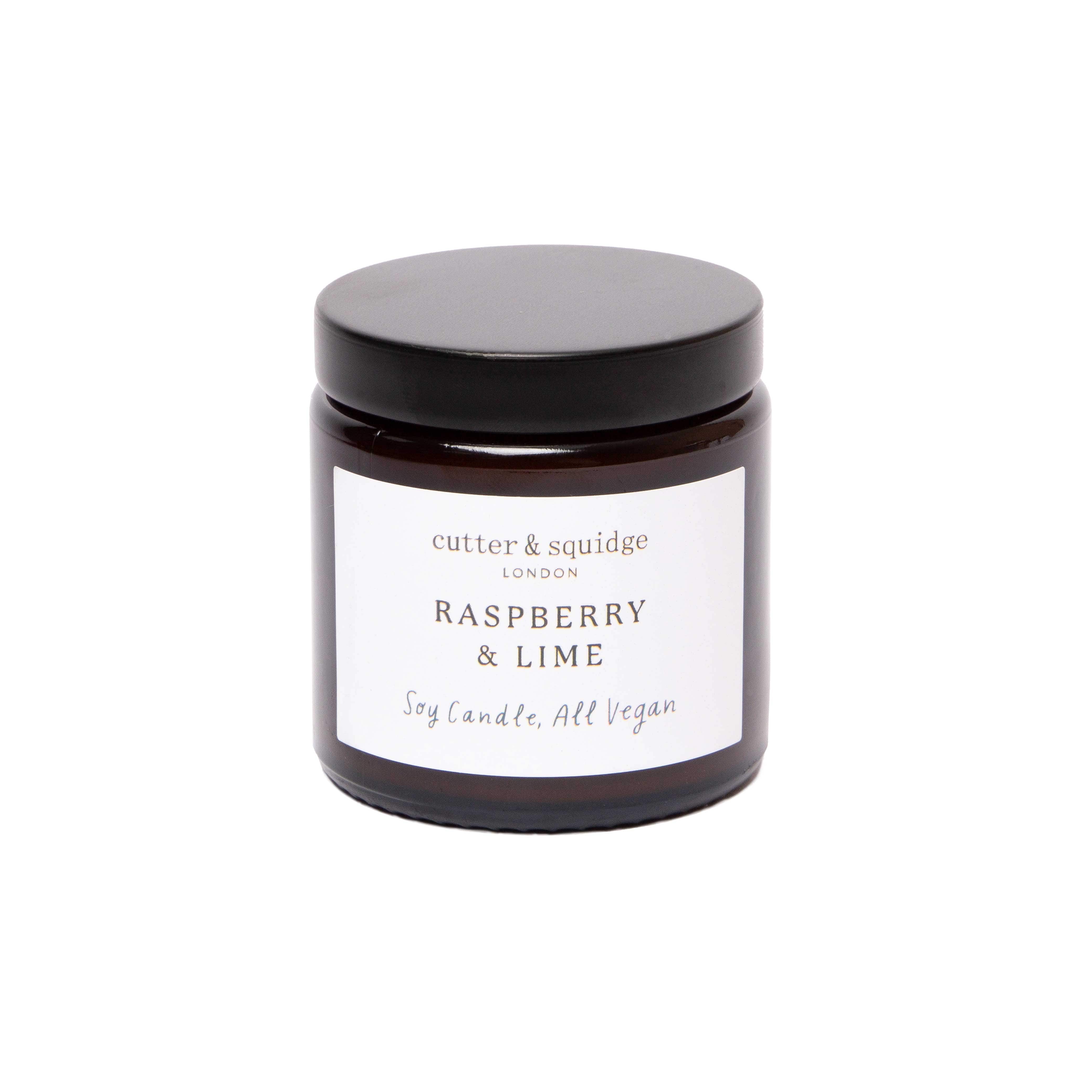 Raspberry & Lime Scented Candle – Cutter & Squidge