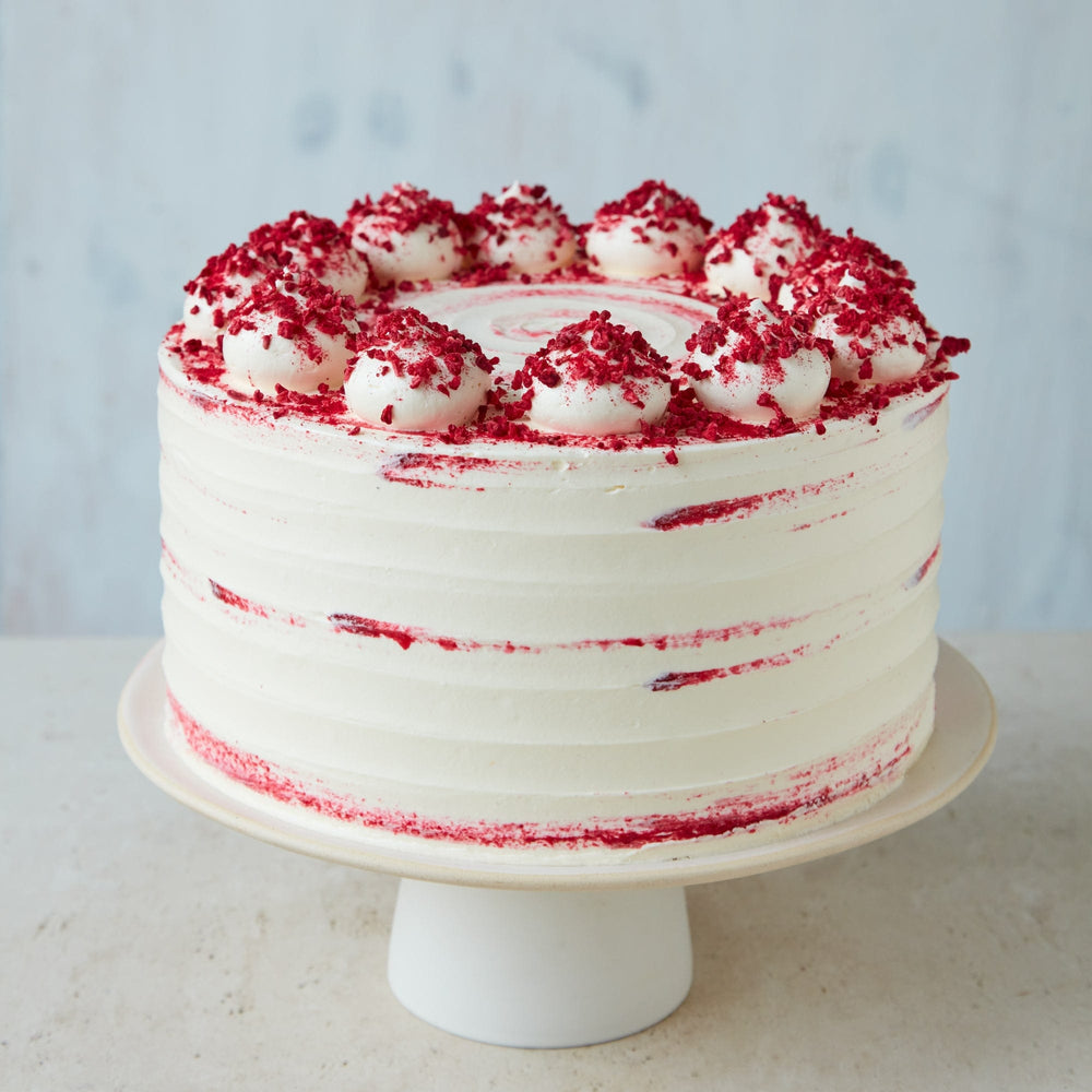 Raspberry ripple ruffle cake