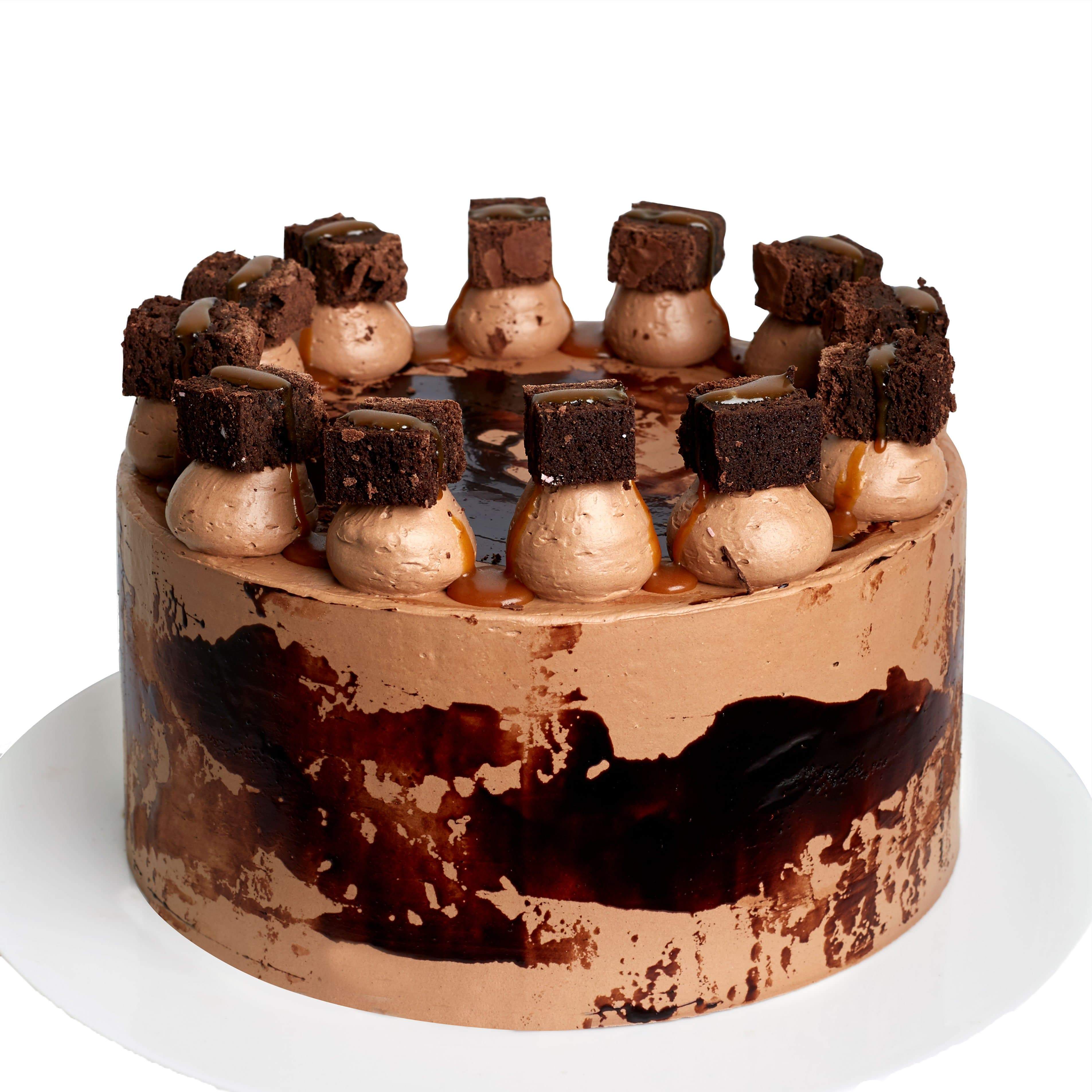 Wheat Free Double Choc Salted Caramel Cake