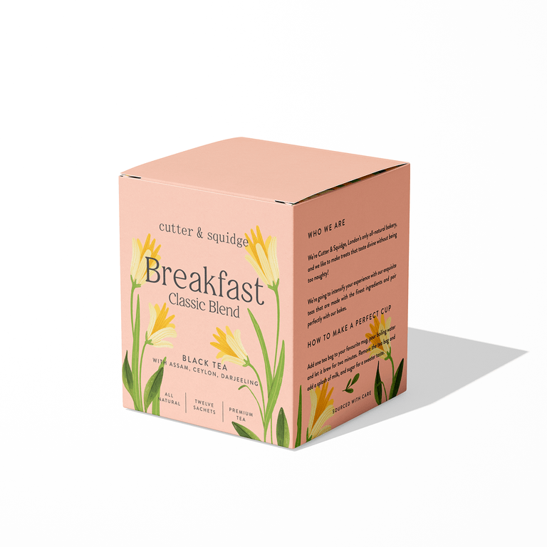 Cutter & Squidge One box of twelve sachets Breakfast Classic Blend Premium Tea