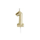 Cutter & Squidge Number 1 Gold Number Candles