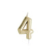 Cutter & Squidge Number 4 Gold Number Candles