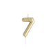 Cutter & Squidge Number 7 Gold Number Candles