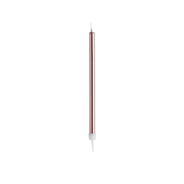 Cutter & Squidge Pack of 12 Rose Gold Skinny Candles