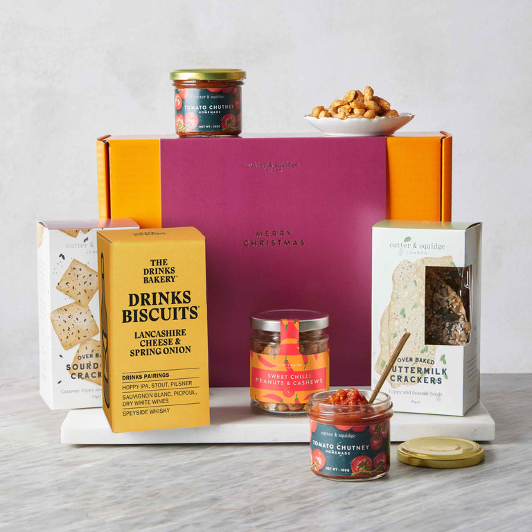 Cutter & Squidge One Gift Box Christmas Savoury Nibbles Gift Box