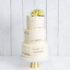 Cutter & Squidge Weddings Classic White Rose - Three Tier (10", 8", 6") THREE TIER DECORATED NAKED WEDDING CAKE