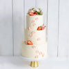 Cutter & Squidge Weddings Pink & Petals - Three Tier (10", 8", 6") THREE TIER FLORAL RUFFLE WEDDING CAKE