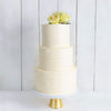 Cutter & Squidge Weddings Classic White Rose - Three Tier (10", 8", 6") THREE TIER FLORAL RUFFLE WEDDING CAKE
