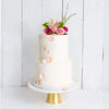 Cutter & Squidge Weddings Pink & Petals - Two Tier (8", 6") TWO TIER DECORATED WHITE WEDDING CAKE