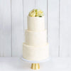 Cutter & Squidge Weddings Classic White Rose - Three Tier (10", 8", 6") THREE TIER DECORATED WHITE WEDDING CAKE