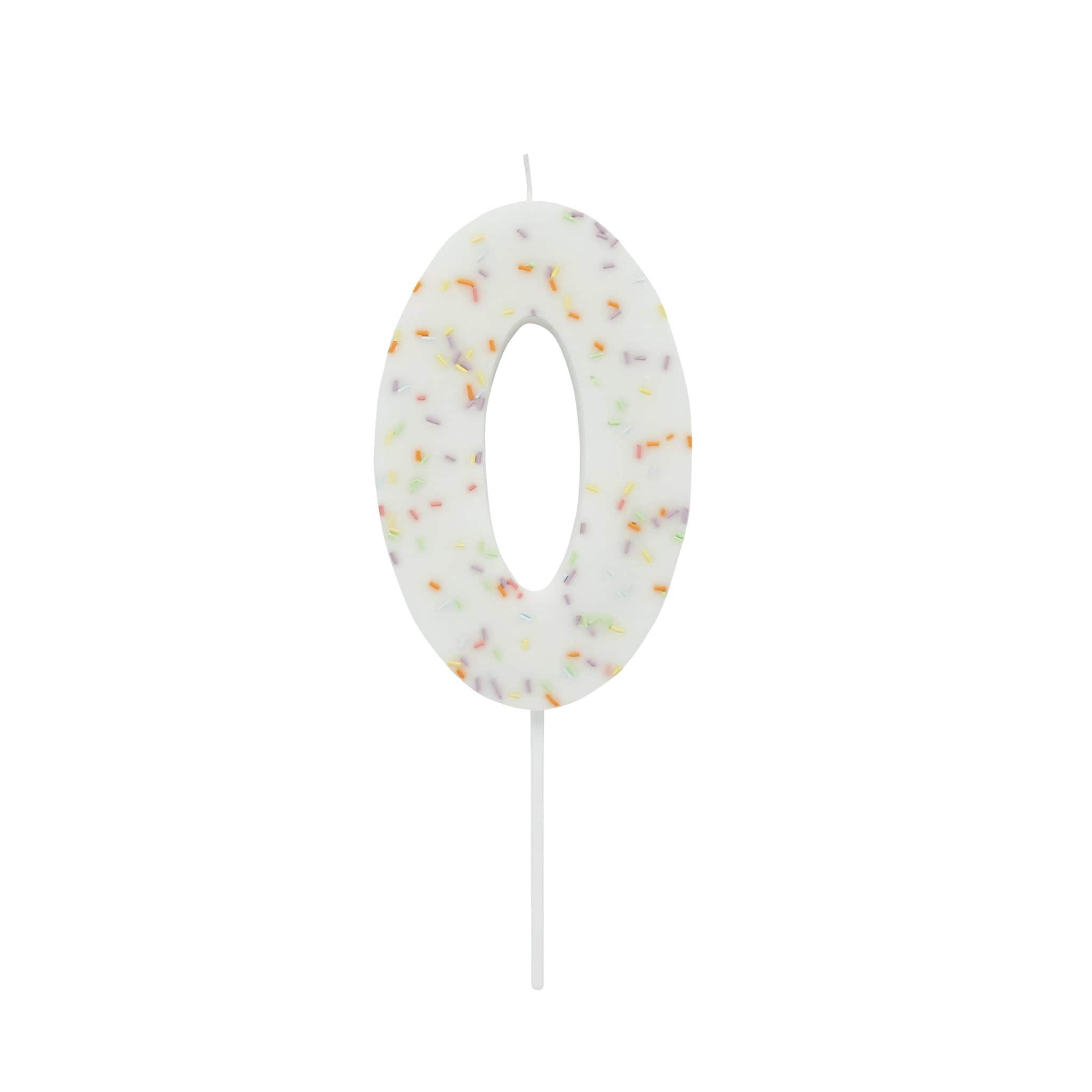 Giant Pastel Sprinkle Number Candles
