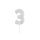 Cutter & Squidge Number 3 Giant Pastel Sprinkle Number Candles