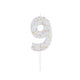 Cutter & Squidge Number 9 Giant Pastel Sprinkle Number Candles