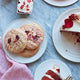 Cutter & Squidge Box of 4 Valentine's Day Raspberry White Choc Cookie Box